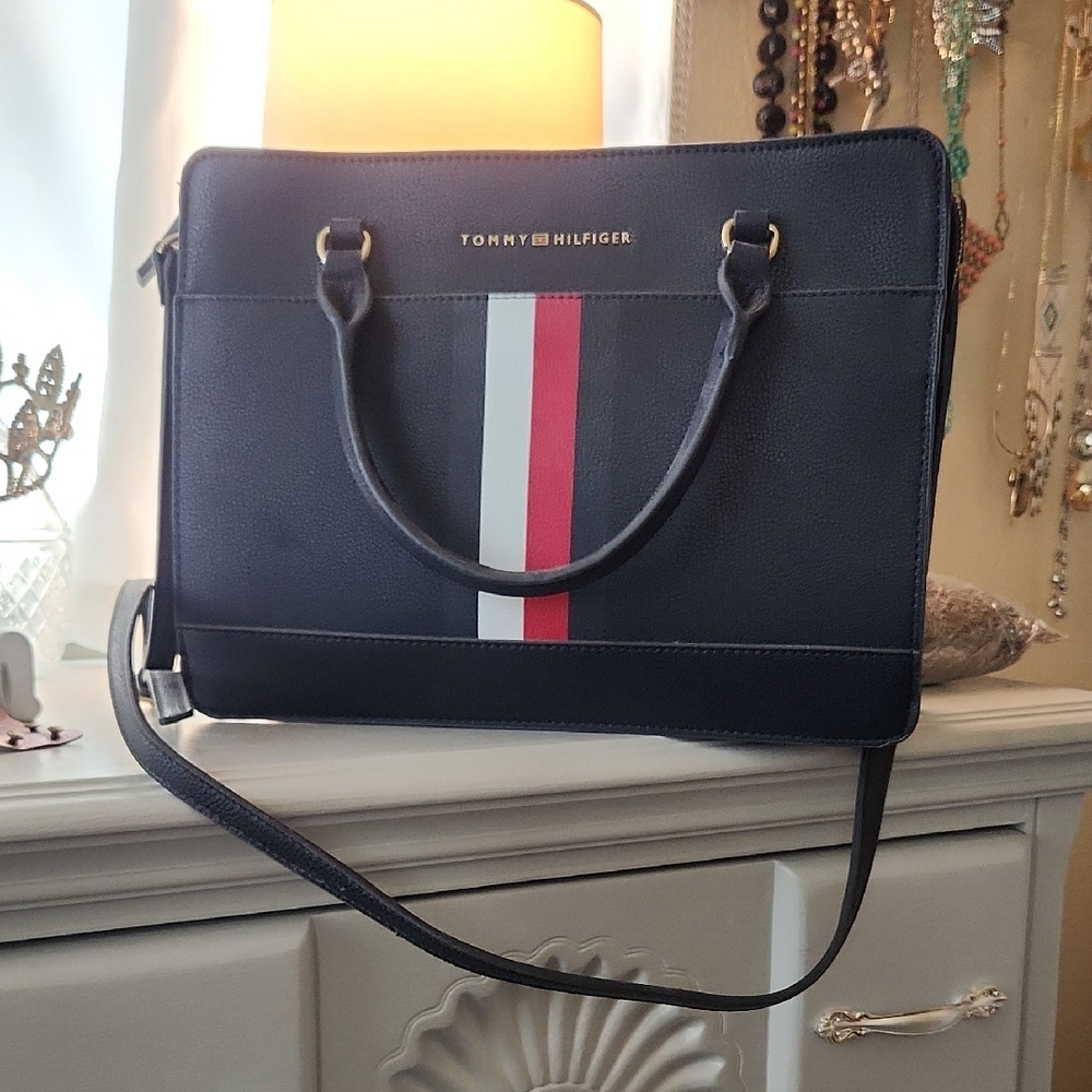 Tommy Hilfiger Blue and Red Purse